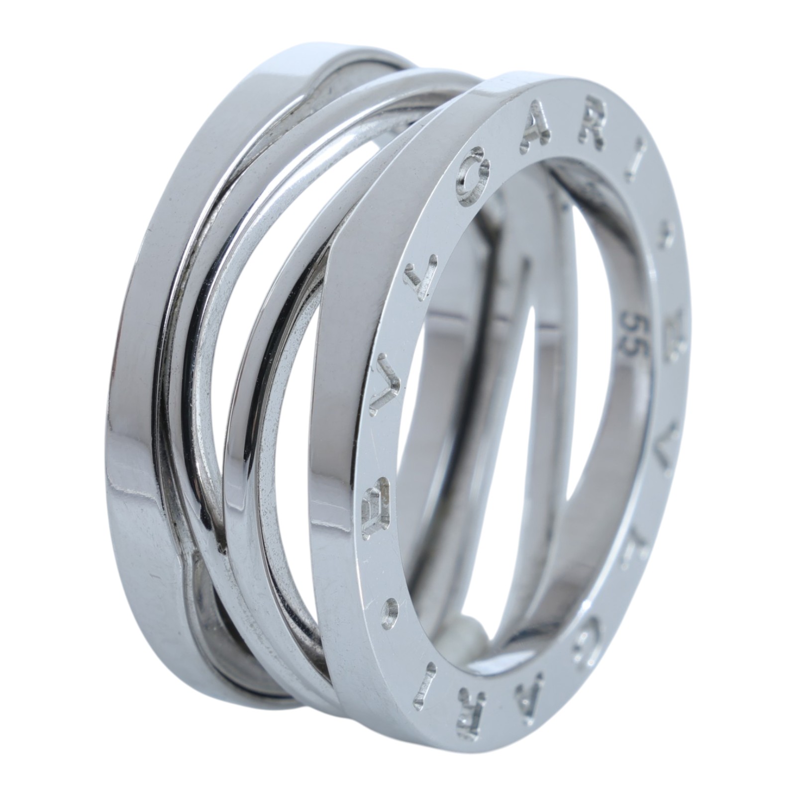 寶格麗 BVLGARI B.zero1 Legend Ring 戒指 白金 353770 WG B ZERO 1 LEGEND 戒指 #55 原廠盒子/保證卡