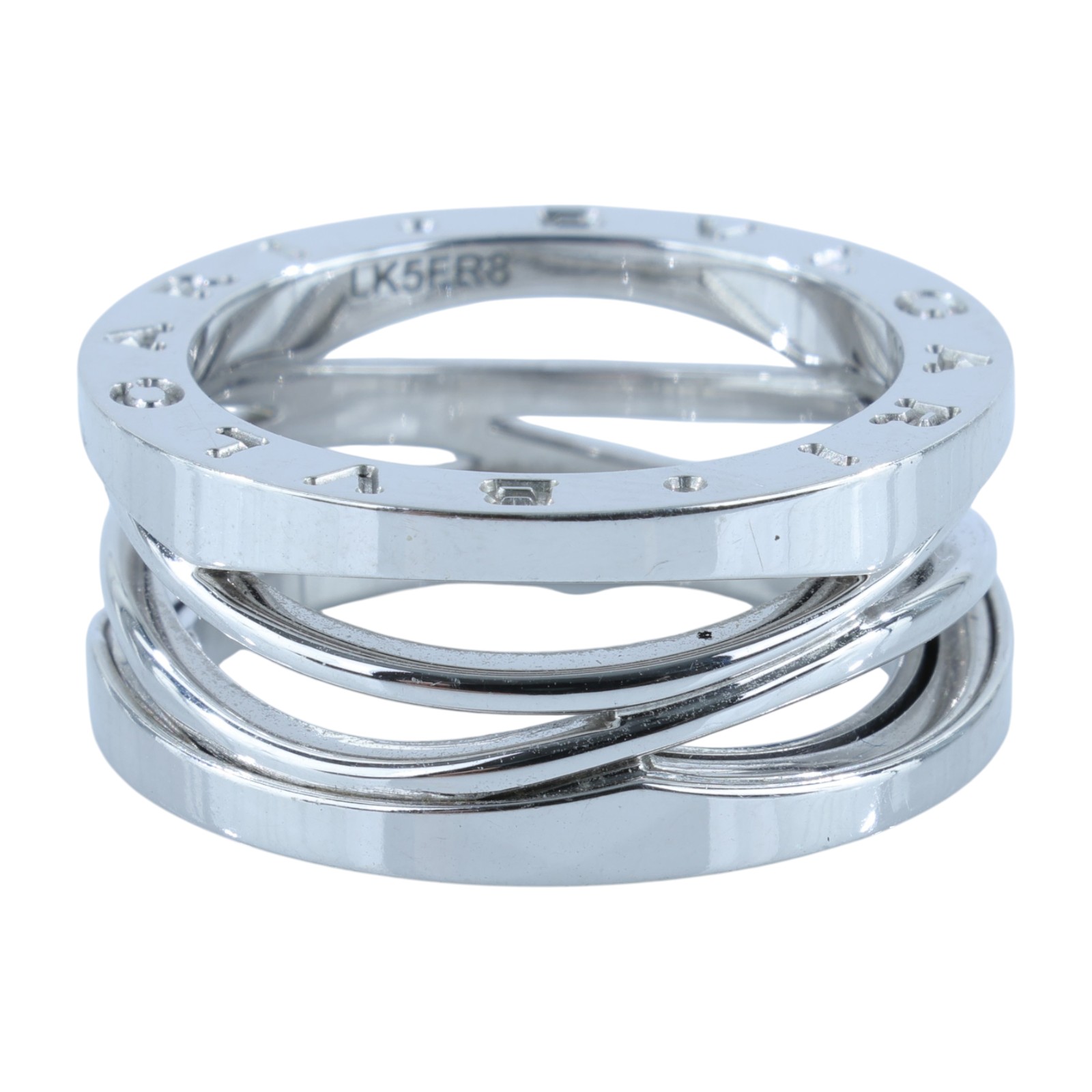 寶格麗 BVLGARI B.zero1 Legend Ring 戒指 白金 353770 WG B ZERO 1 LEGEND 戒指 #55 原廠盒子/保證卡