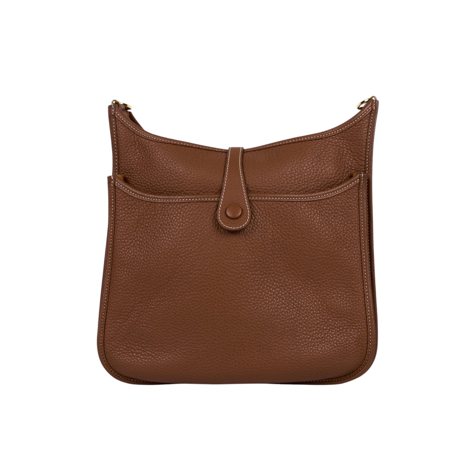 愛馬仕 Hermes Evelyne Bag 伊芙琳包 29 馬蹄型 EV29 B TS006 AU B刻 金棕  EVELYNE29 背帶