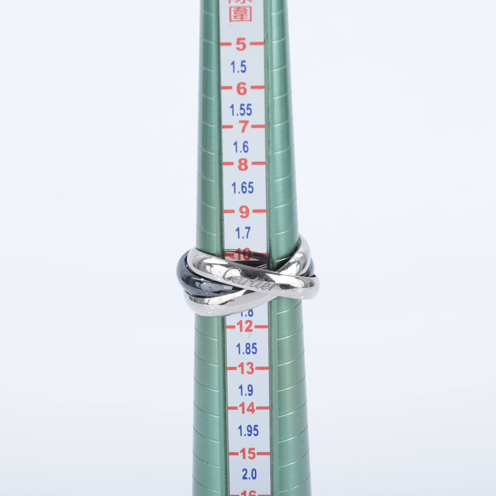 卡地亞 CARTIER Trinity 戒指 陶瓷 經典款 B4095654 WG 三環戒指#54 原廠盒子/保證卡