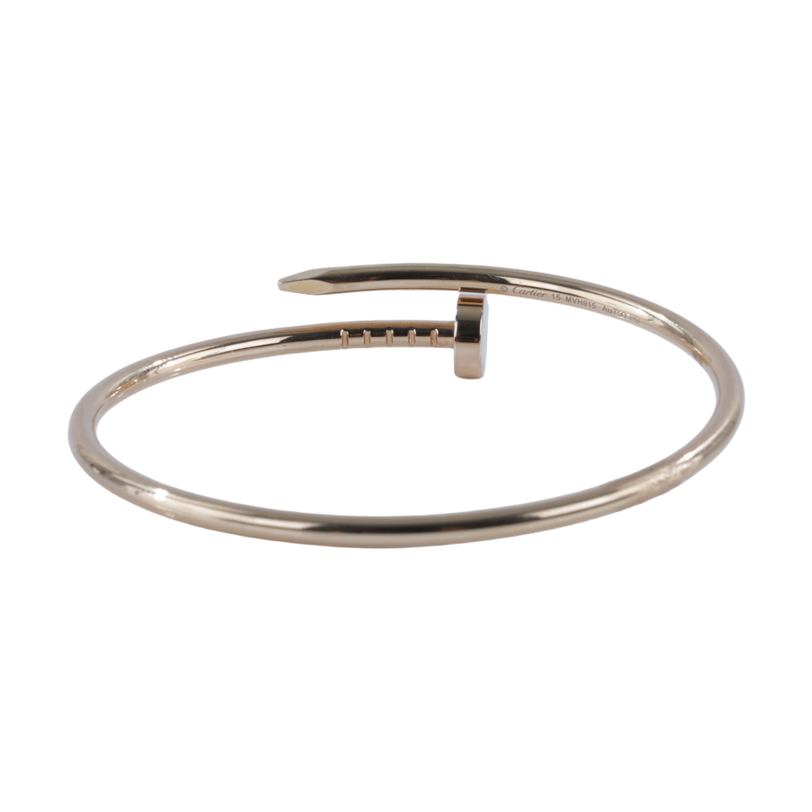 卡地亞 CARTIER Juste un Clou 手環 小型 B6062615 K18YG JUSTE EN CLOU 釘子手環#15 原廠盒子2/保證卡