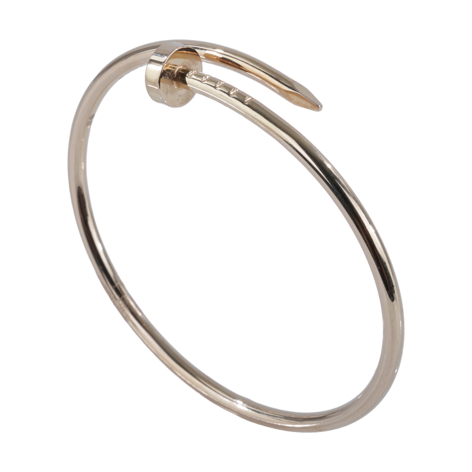 卡地亞 CARTIER Juste un Clou 手環 小型 B6062615 K18YG JUSTE EN CLOU 釘子手環#15 原廠盒子2/保證卡