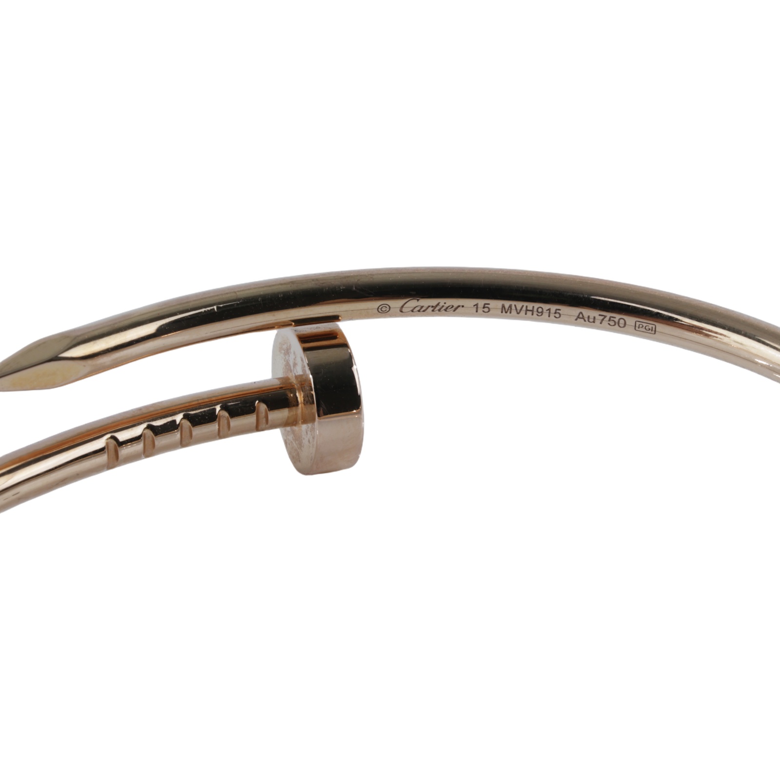 卡地亞 CARTIER Juste un Clou 手環 小型 B6062615 K18YG JUSTE EN CLOU 釘子手環#15 原廠盒子2/保證卡