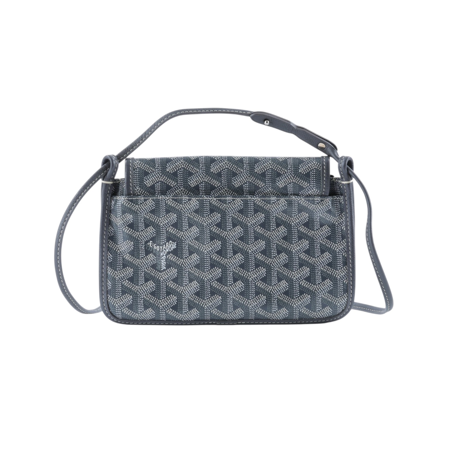 高雅德 GOYARD Plumet Pocket Wallet 肩背 隨身錢包 PLUMETPMLTY 灰PLUMET POCKET 背帶