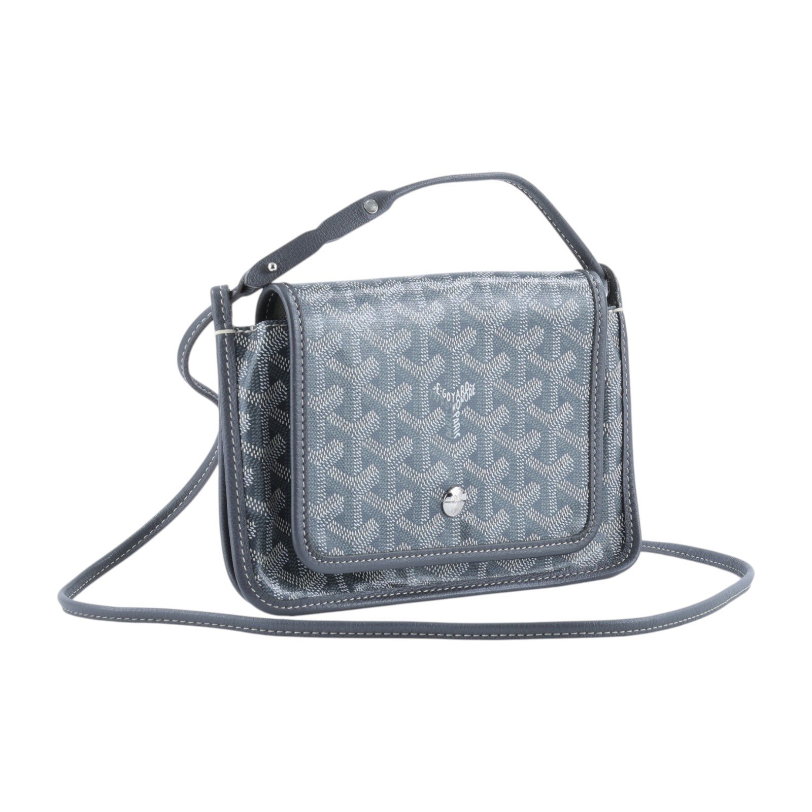 高雅德 GOYARD Plumet Pocket Wallet 肩背 隨身錢包 PLUMETPMLTY 灰PLUMET POCKET 背帶