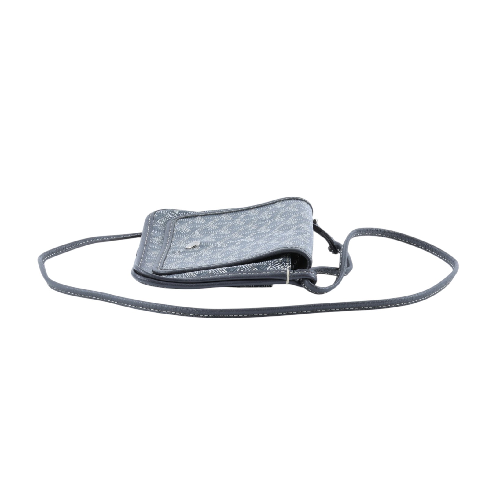 高雅德 GOYARD Plumet Pocket Wallet 肩背 隨身錢包 PLUMETPMLTY 灰PLUMET POCKET 背帶