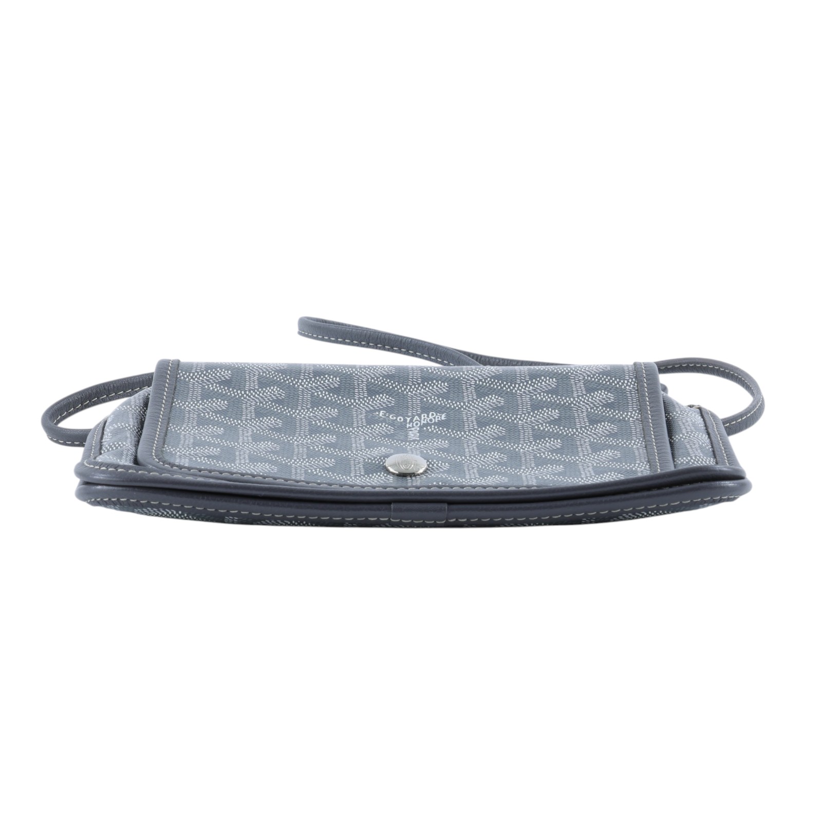 高雅德 GOYARD Plumet Pocket Wallet 肩背 隨身錢包 PLUMETPMLTY 灰PLUMET POCKET 背帶