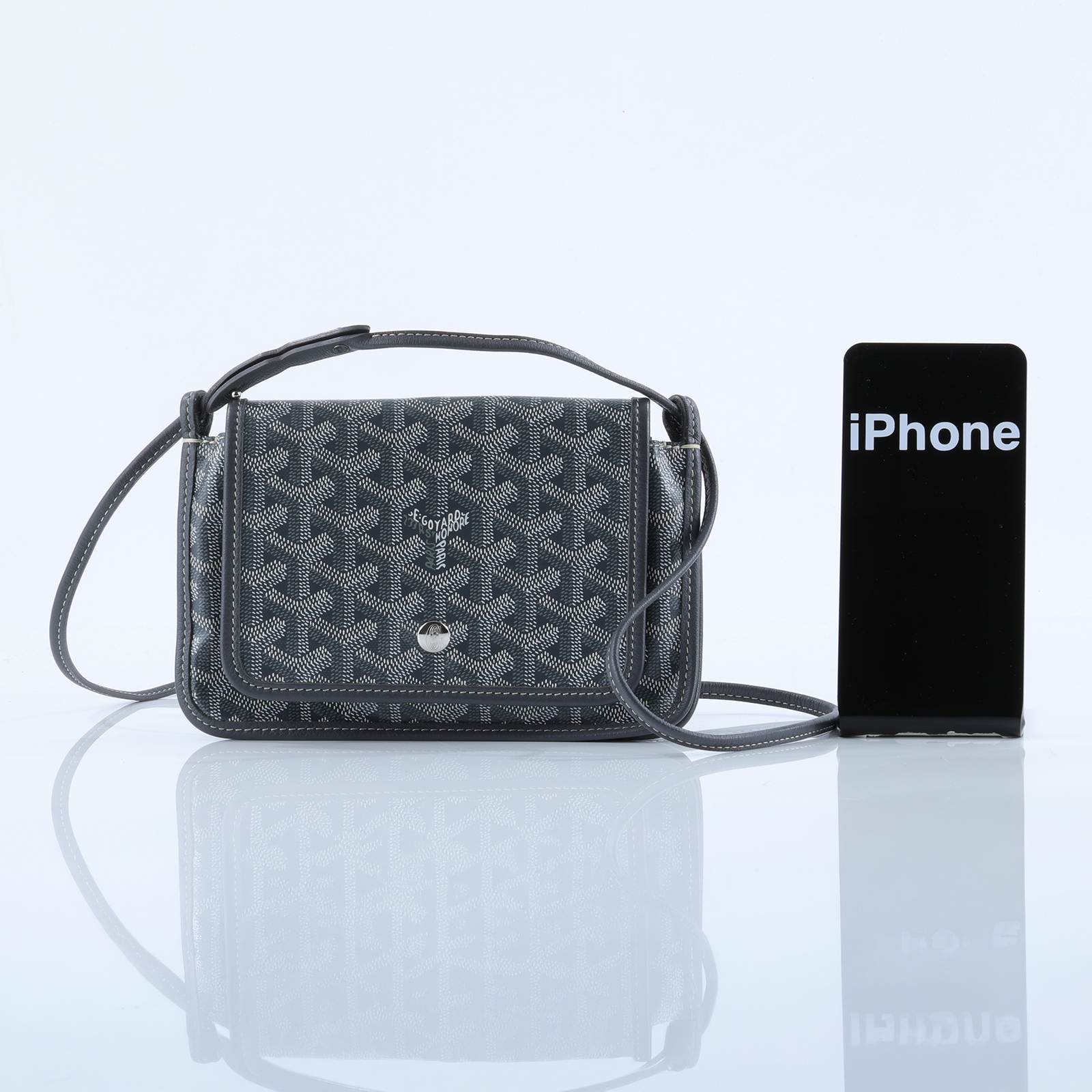 高雅德 GOYARD Plumet Pocket Wallet 肩背 隨身錢包 PLUMETPMLTY 灰PLUMET POCKET 背帶