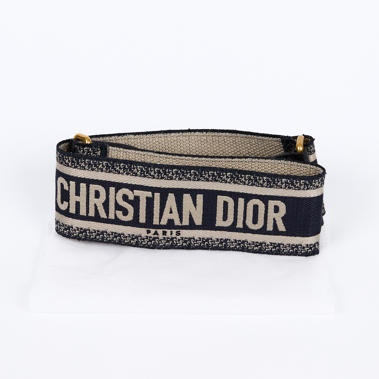 迪奧 CHRISTIAN DIOR Oblique 背帶 S8540CBTE 緹花刺繡背帶 無附屬品