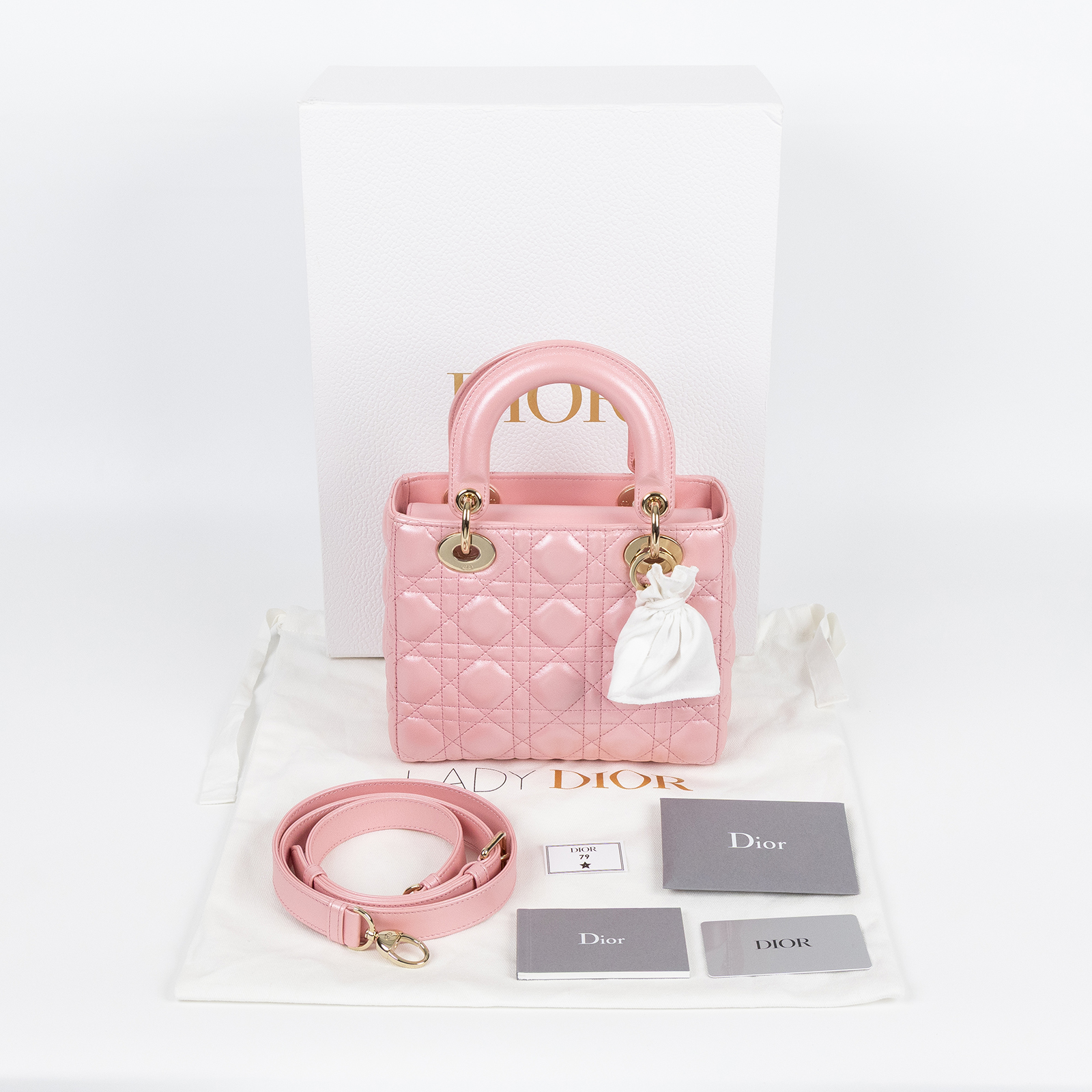 迪奧 CHRISTIAN DIOR Lady Dior My ABCDior 小型 肩背 手提包 羊皮 M0538ONGE  原廠盒子/防塵袋/背帶/保證卡