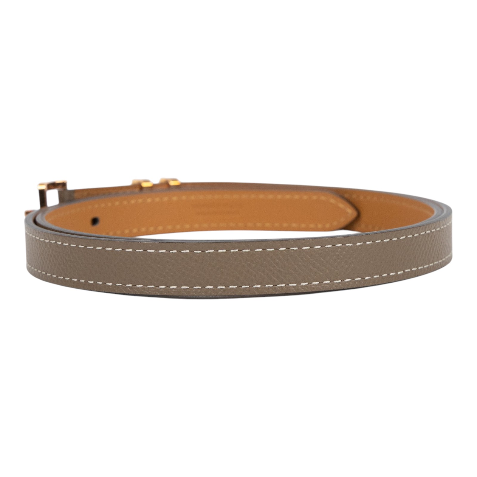 愛馬仕 Hermes Pop H 15 腰帶 大象灰 金色扣 H081087CD18080 U ID 003 CF U刻 大象灰POP H皮帶#80 防塵袋2