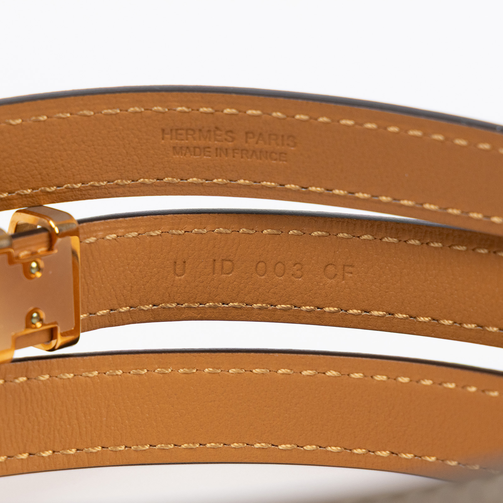 愛馬仕 Hermes Pop H 15 腰帶 大象灰 金色扣 H081087CD18080 U ID 003 CF U刻 大象灰POP H皮帶#80 防塵袋2