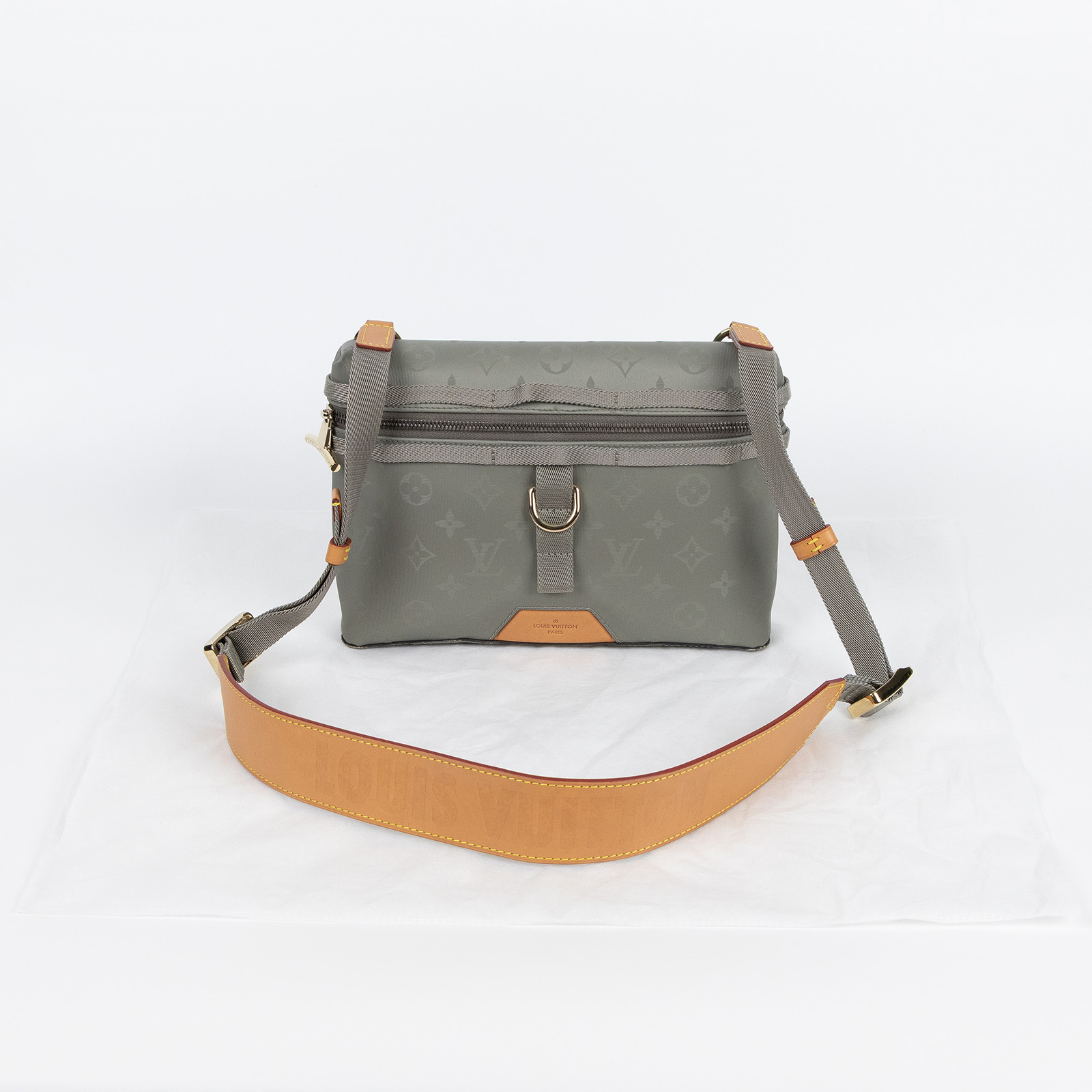 路易威登 LOUIS VUITTON Titanium Messenger PM 郵差包 斜背包 肩背包 M43889  無附屬品
