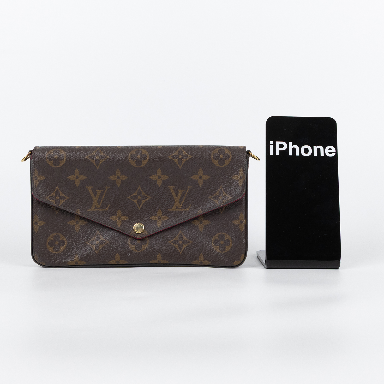 路易威登 LOUIS VUITTON Pochette Félicie 三合一鏈條包 紫紅色 M61276  內袋2/背帶