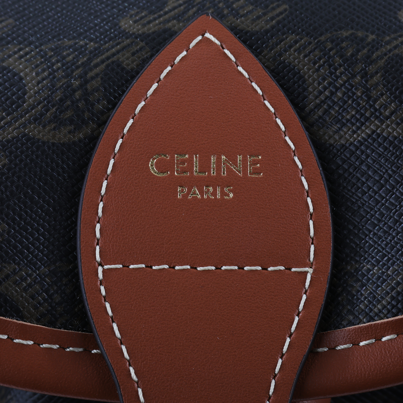 思琳 CELINE Triomphe帆布 小牛皮 迷你 Folco 後背包 197662CAS 原花TRIOMPHE FOLCO後背包 迷你款 防塵袋/收據