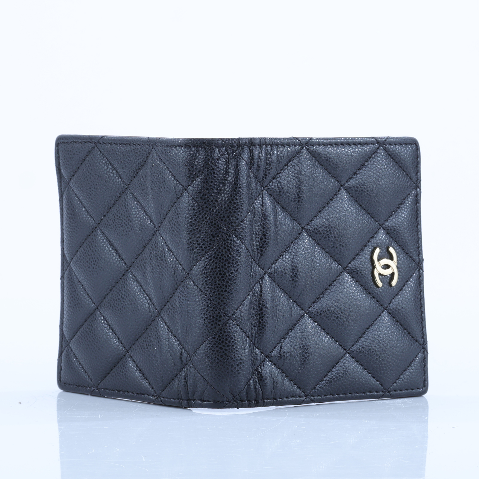 香奈兒 CHANEL 短夾 卡片夾 零錢包 錢包 AP3178 B10583 晶片款 黑金荔枝二折短夾 原廠盒子/防塵袋/收據