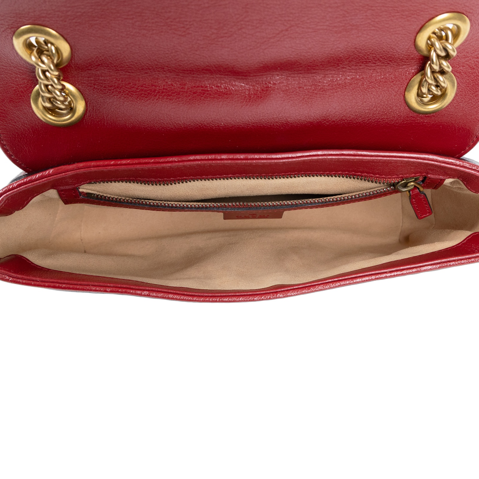 古馳 GUCCI GG Marmont 小型 絎縫 肩揹袋 443497 DTDIT 黑金紅邊MARMONT 26CM 無附屬品