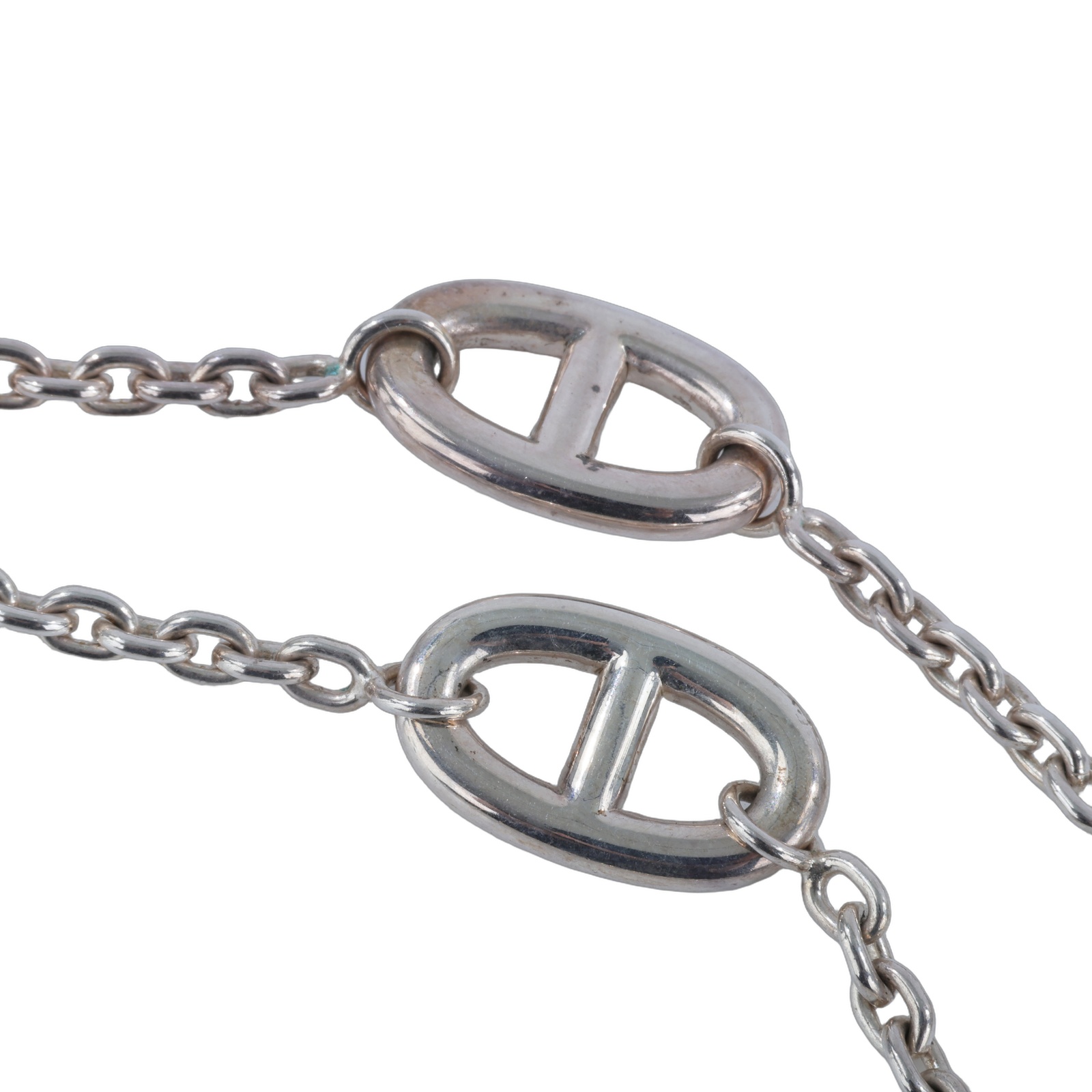 愛馬仕 Hermes Farandole 160 豬鼻子 長項鍊 H104569Bv00 18G163185 925 純銀豬鼻長項鍊160cm 原廠盒子/內襯