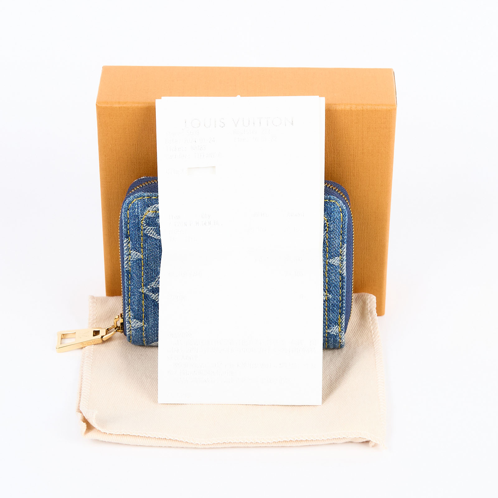 路易威登 LOUIS VUITTON Zippy 零錢包 卡片包 錢包 M82957 晶片款 單寧原花拉鍊ZIPPY短夾 原廠盒子/ 防塵袋/購買證明