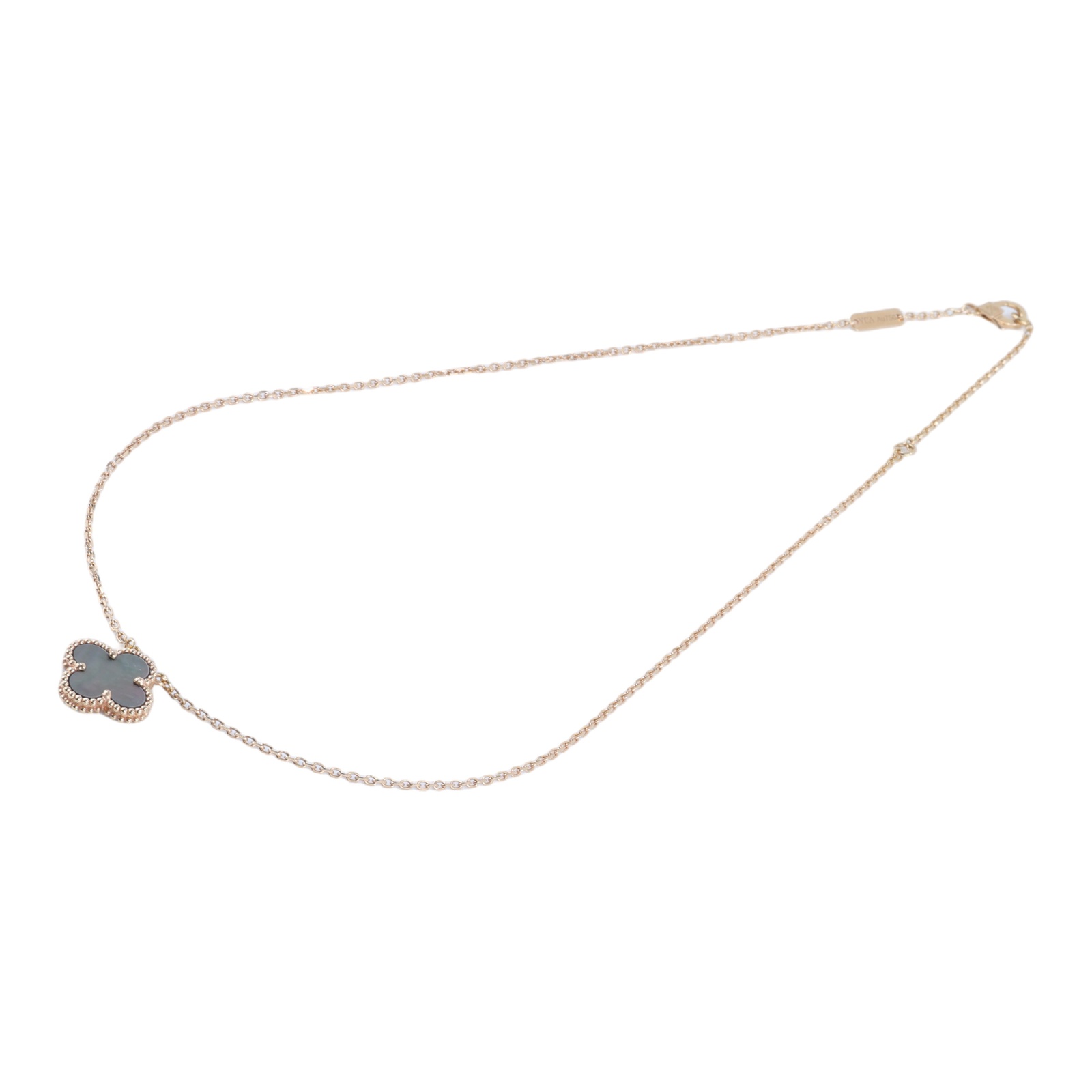 梵克雅寶 Van Cleef & Arpels Vintage Alhambra 吊墜 小型 VCARP4KK00 灰母貝VINTAGE項鍊 無附屬品