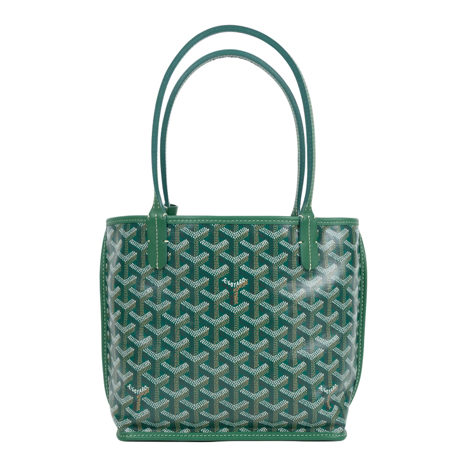 高雅德 GOYARD Anjou Mini Bag 托特包 ANJOUSMINCG 綠ANJOU MIN 防塵袋/內袋/購買證明