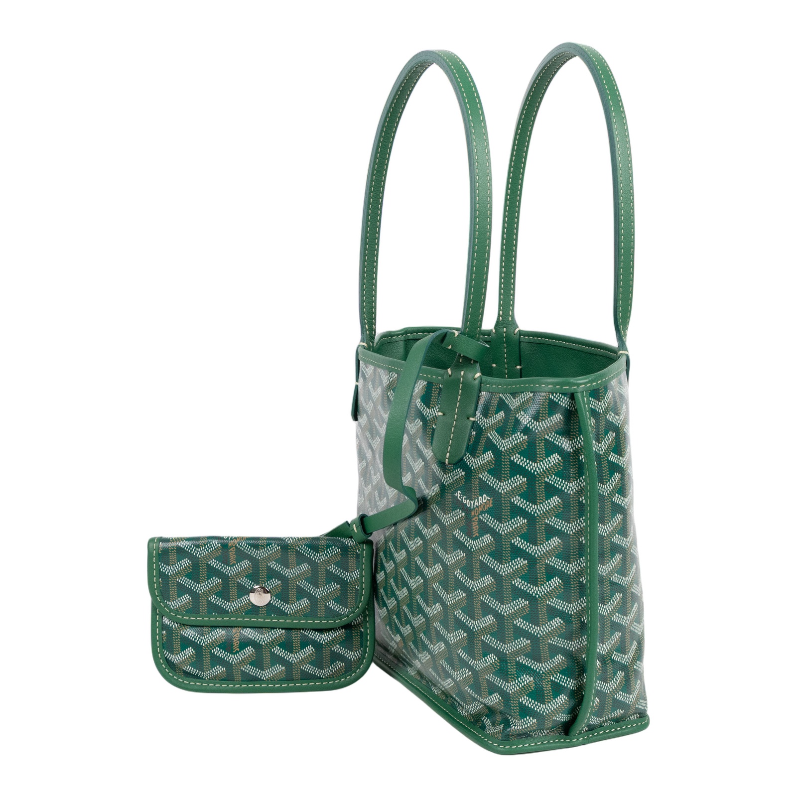 高雅德 GOYARD Anjou Mini Bag 托特包 ANJOUSMINCG 綠ANJOU MIN 防塵袋/內袋/購買證明