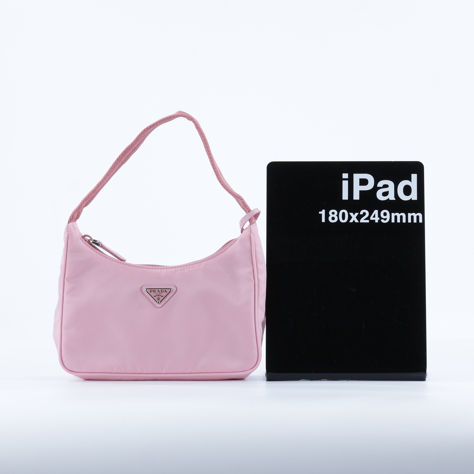 普拉達 PRADA Re-Edition 迷你 Hobo 包 1NE515_RDH0 粉尼龍HOBO腋下包 防塵袋