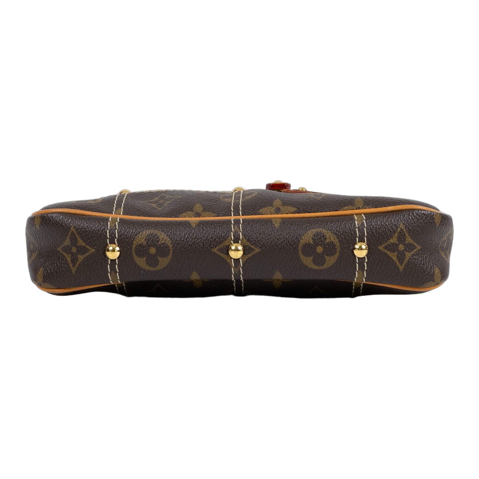 路易威登 LOUIS VUITTON Rivet Pochette Accessoires 麻將包 手提包 M40141  背帶
