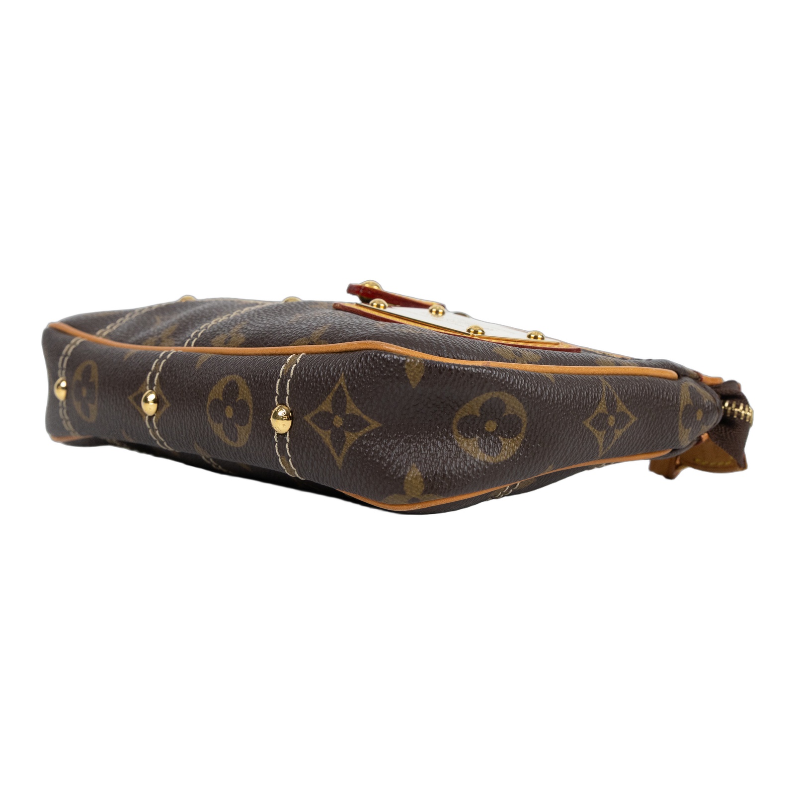 路易威登 LOUIS VUITTON Rivet Pochette Accessoires 麻將包 手提包 M40141  背帶