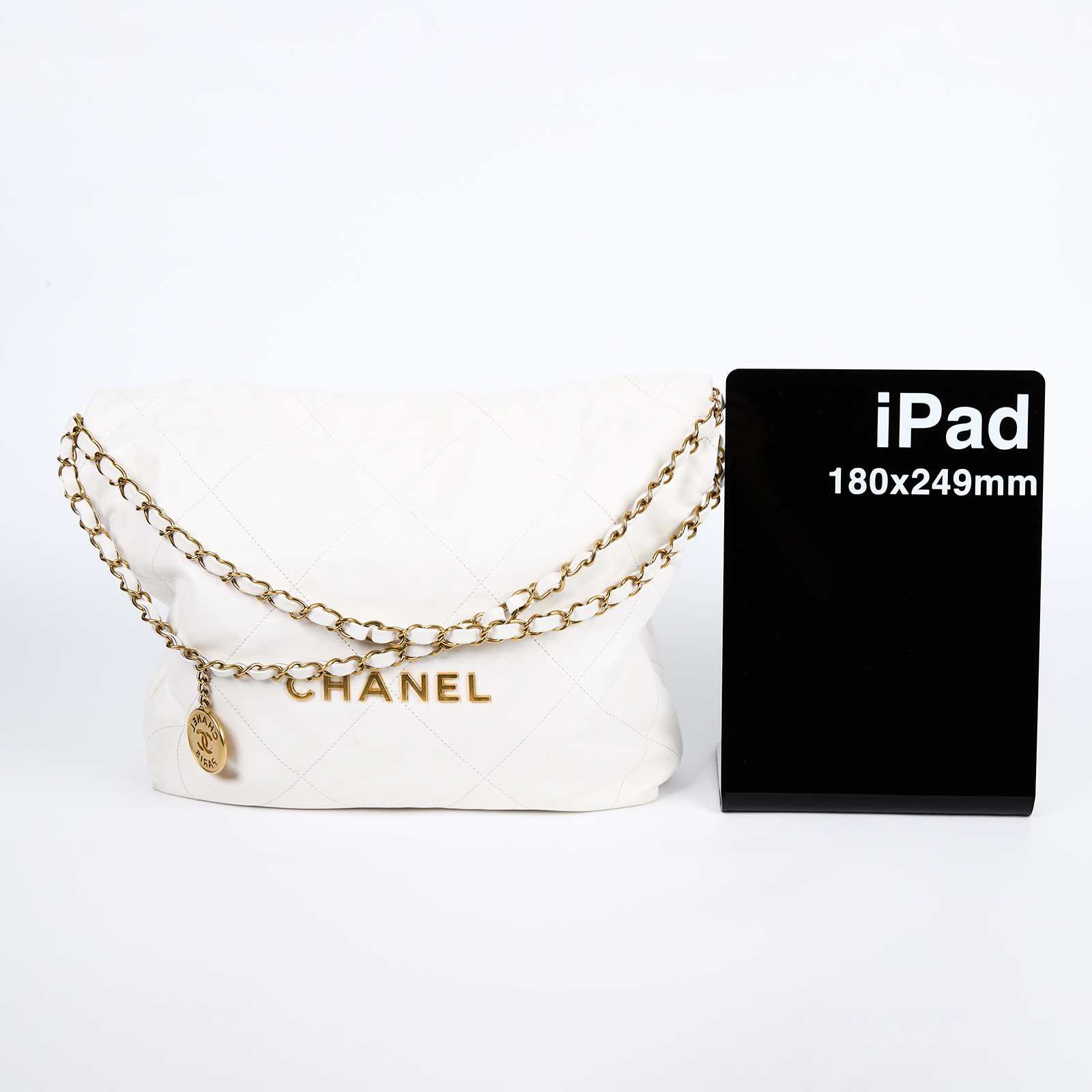 香奈兒 CHANEL 22 小型 流浪包 肩背包 AS3260 晶片款 白金22包 小號 內袋
