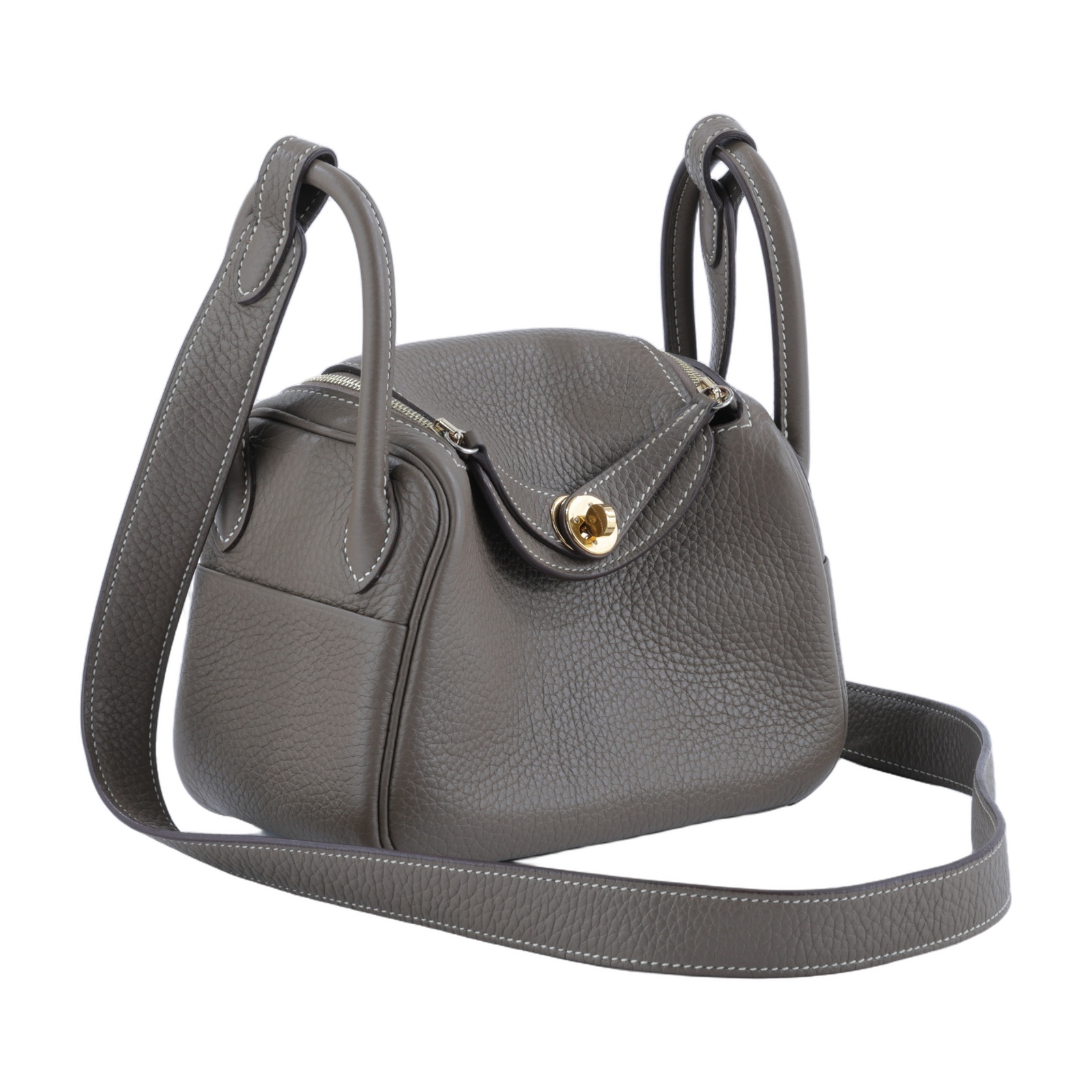 愛馬仕 Hermes Lindy 琳迪包 迷你 大象灰色 金色五金 H079086CC18 /U CT062 TT  原廠盒子/防塵袋/購買證明影本