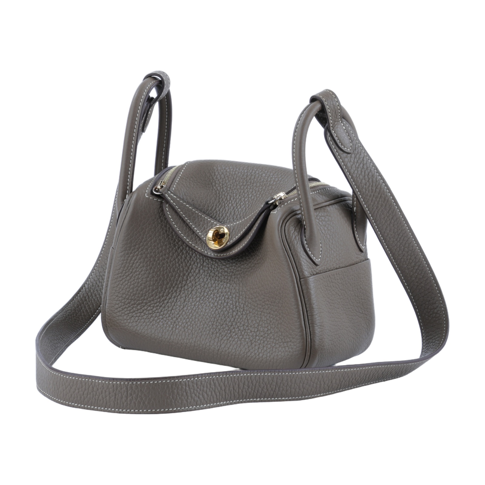 愛馬仕 Hermes Lindy 琳迪包 迷你 大象灰色 金色五金 H079086CC18 /U CT062 TT  原廠盒子/防塵袋/購買證明影本