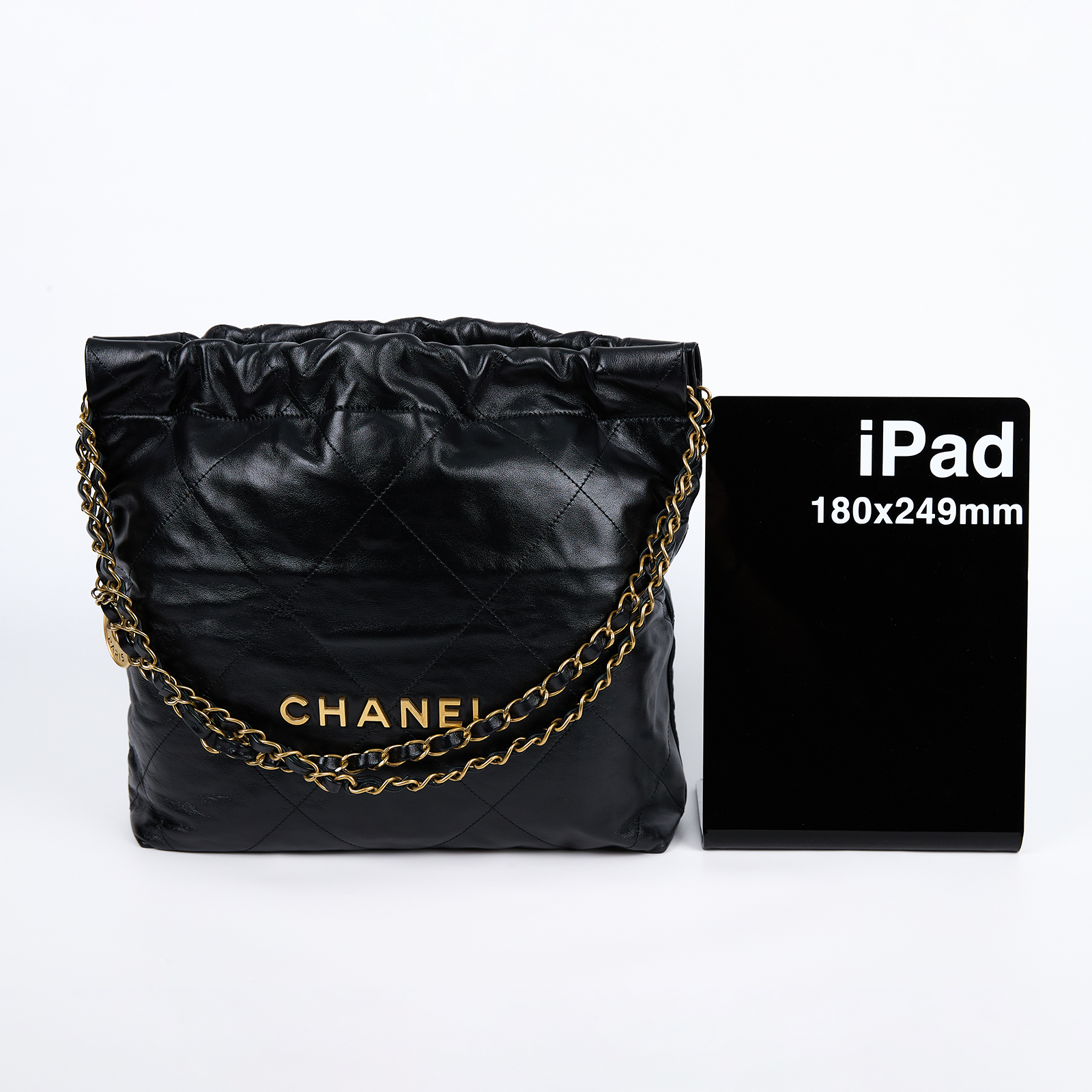 香奈兒 CHANEL 22 小型 流浪包 肩背包 AS3260 B19059 晶片款 黑金22包 小號 防塵袋/內袋/購買證明