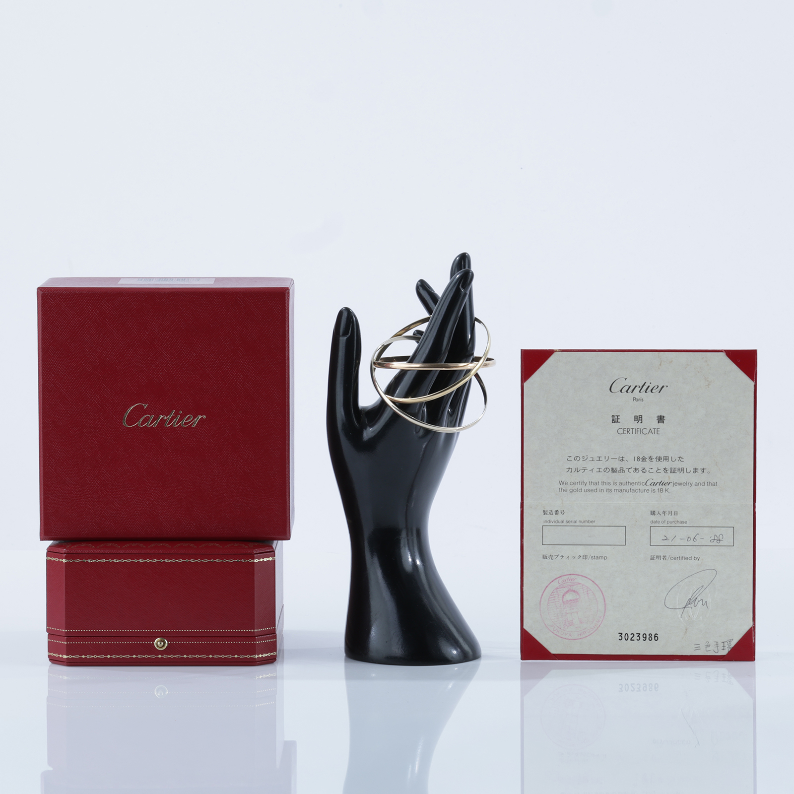 卡地亞 CARTIER Trinity 手環 經典款  18K TRINITY三色手環#64 原廠盒子/保證卡