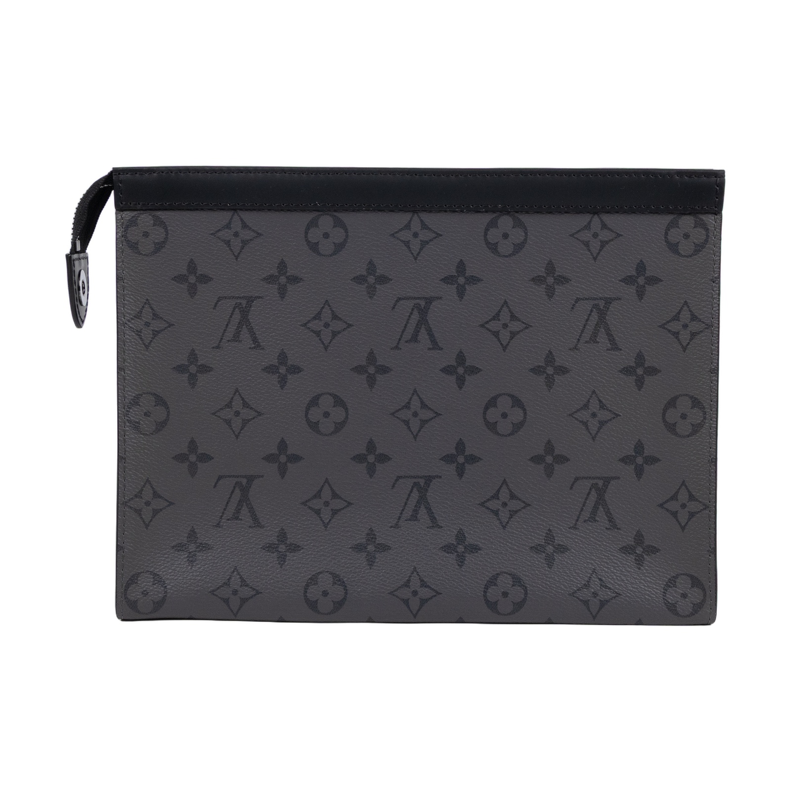 路易威登 LOUIS VUITTON Pochette Voyage MM 手拿包 Eclipse M69535 晶片款 黑原花手拿包 防塵袋