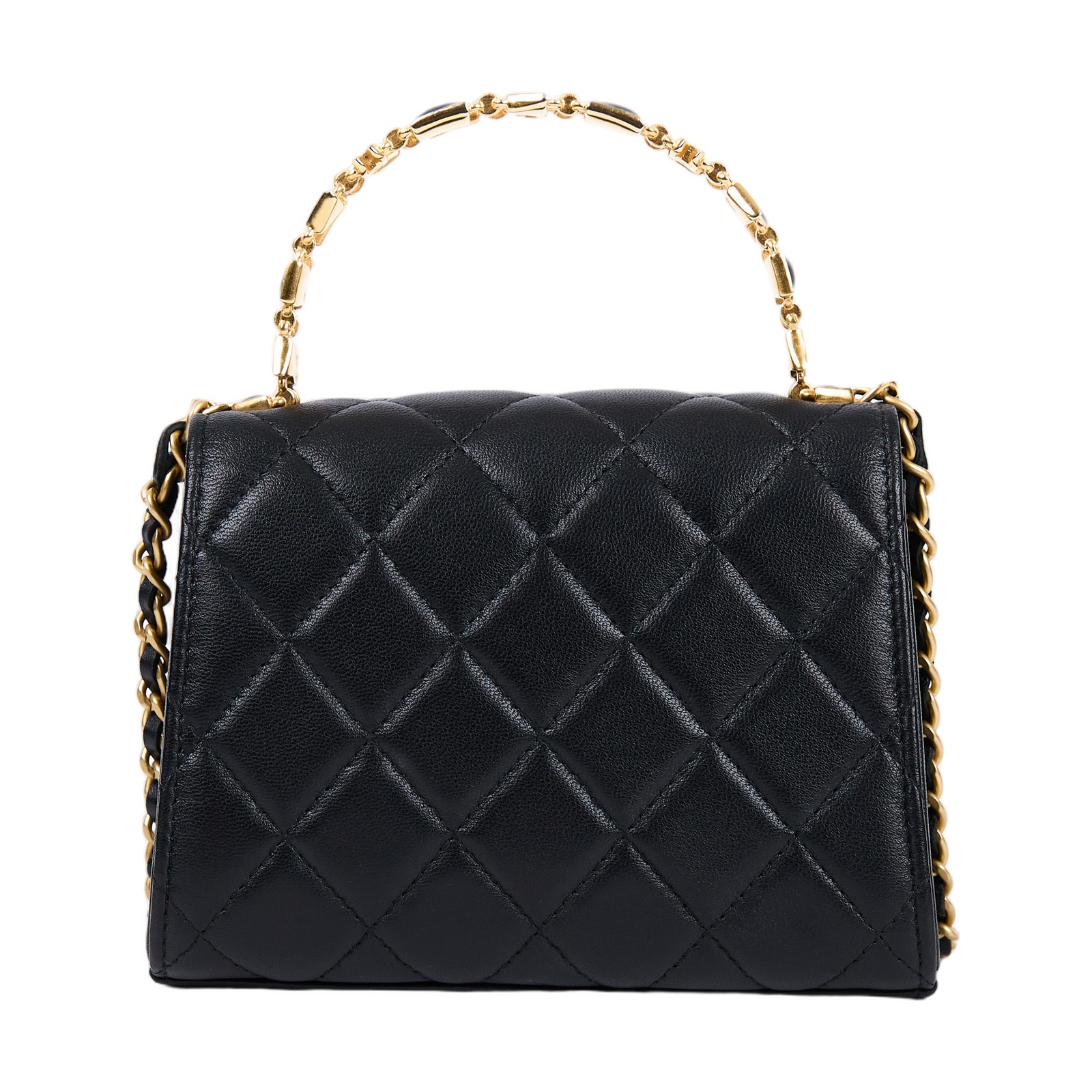 香奈兒 CHANEL Handle 手提 口蓋包 AP2945 晶片款 黑金琺瑯22B HANDLE肩背包 無附屬品