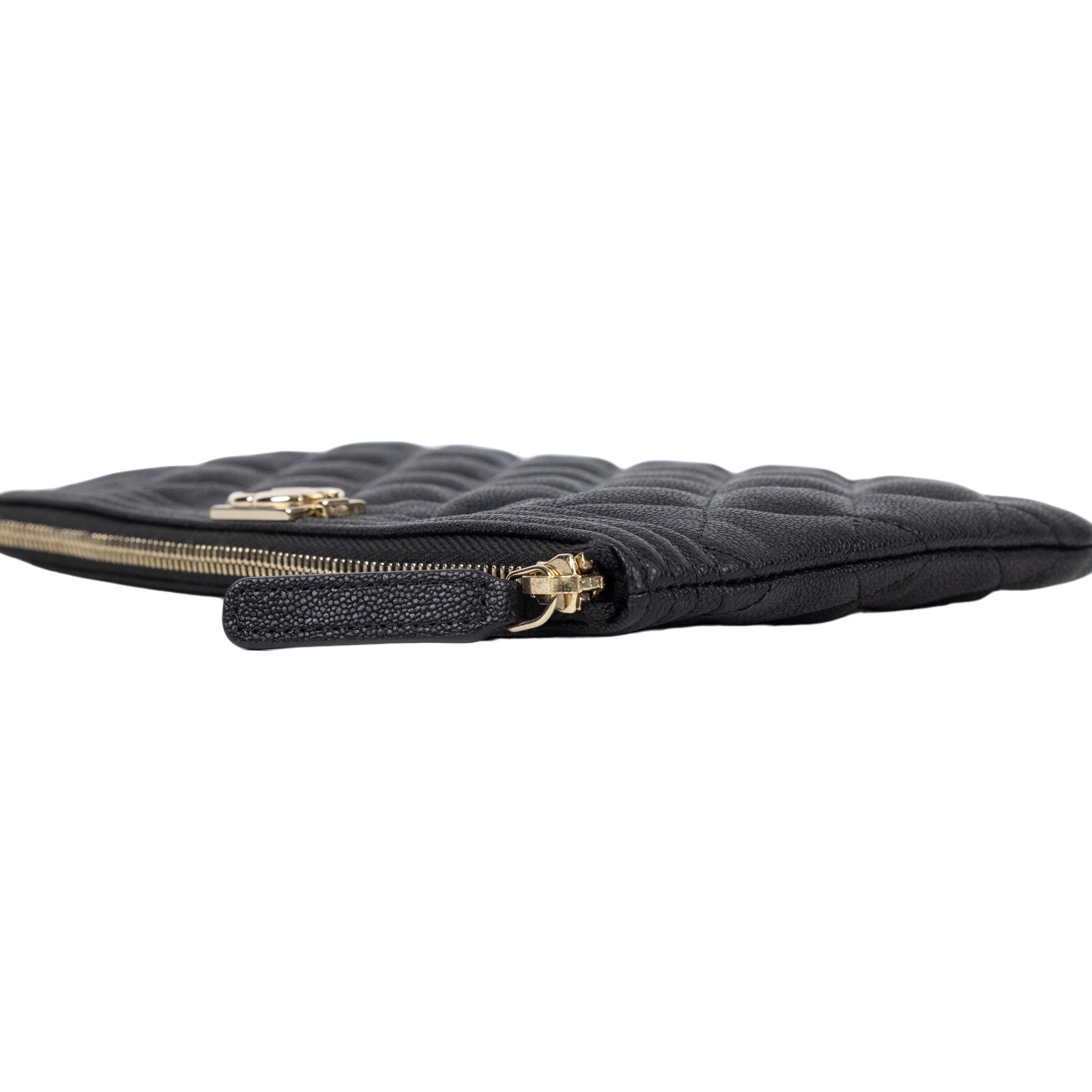 香奈兒 CHANEL Boy 零錢包 AP0992 30開 黑金荔枝手拿POUCH 原廠盒子/防塵袋/保證卡