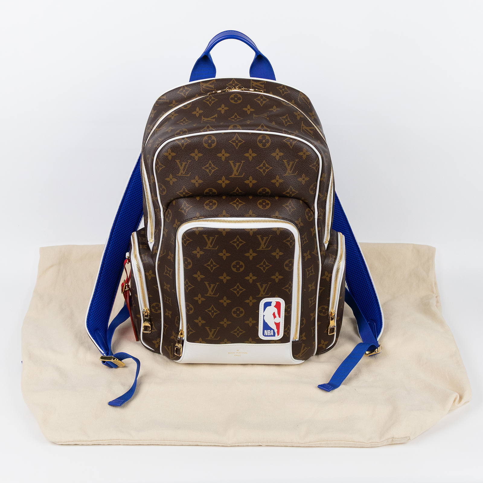 路易威登 LOUIS VUITTON NBA Backpack NV 限量款 雙肩包 後背包 M45581 LV x NBA 聯名原花後背包 防塵袋/吊牌