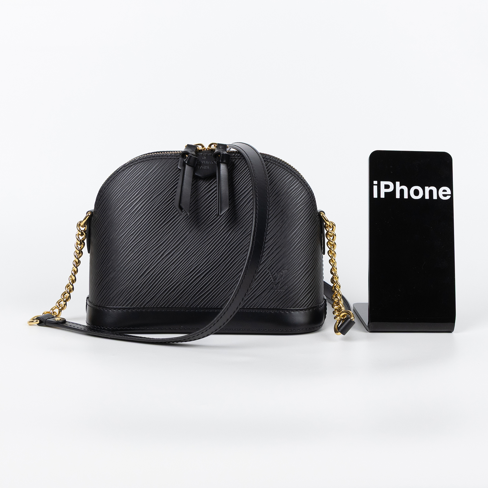 路易威登 LOUIS VUITTON Alma Mini 迷你 Epi皮革 M51405 黑EPI水波紋貝殼包 防塵袋