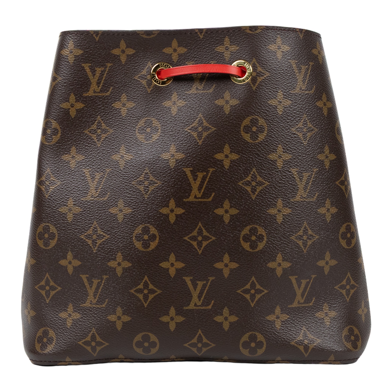 路易威登 LOUIS VUITTON NéoNoé MM 經典帆布 肩背 水桶包 紅色 M44021 紅原花NEONOE水桶 防塵袋/背帶