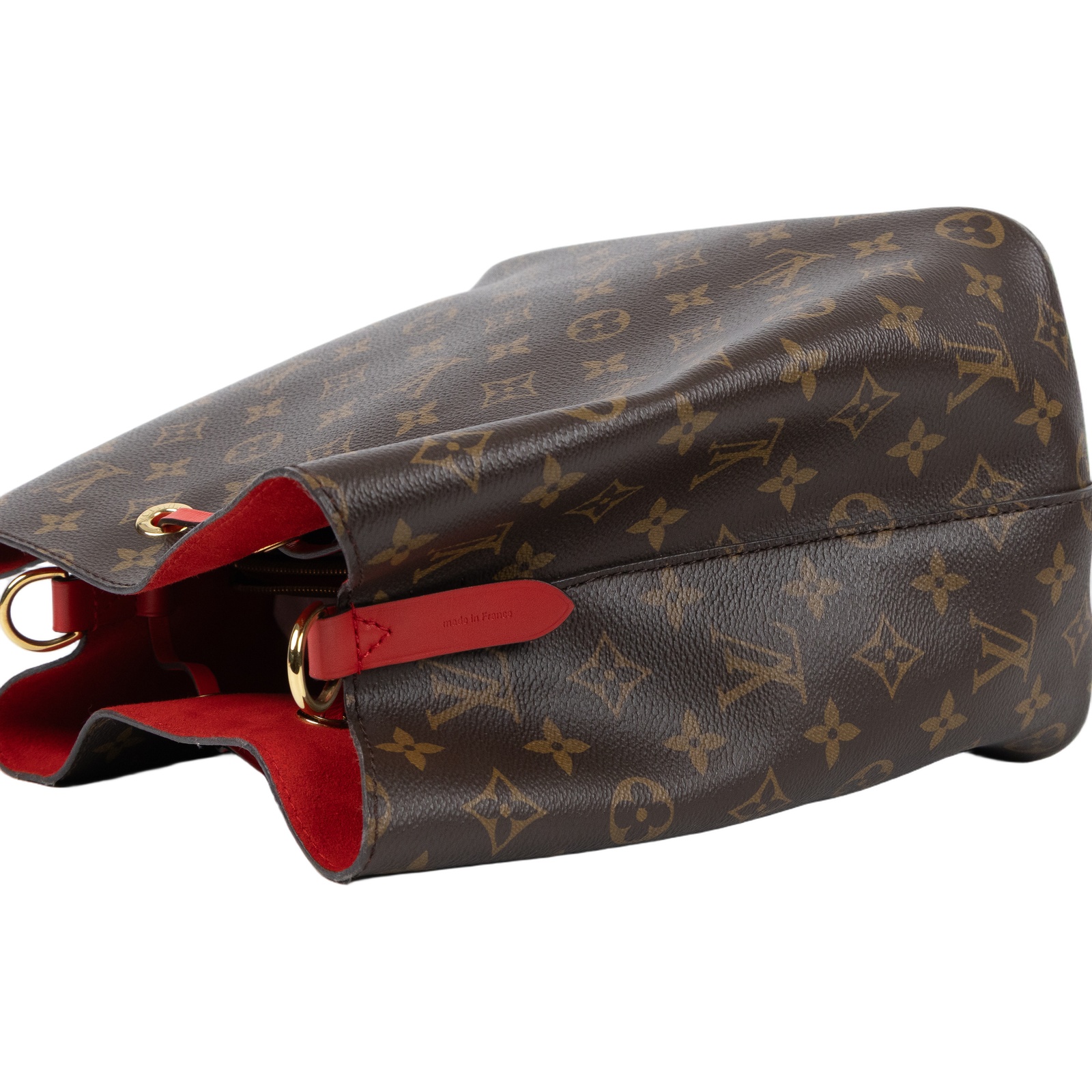 路易威登 LOUIS VUITTON NéoNoé MM 經典帆布 肩背 水桶包 紅色 M44021 紅原花NEONOE水桶 防塵袋/背帶
