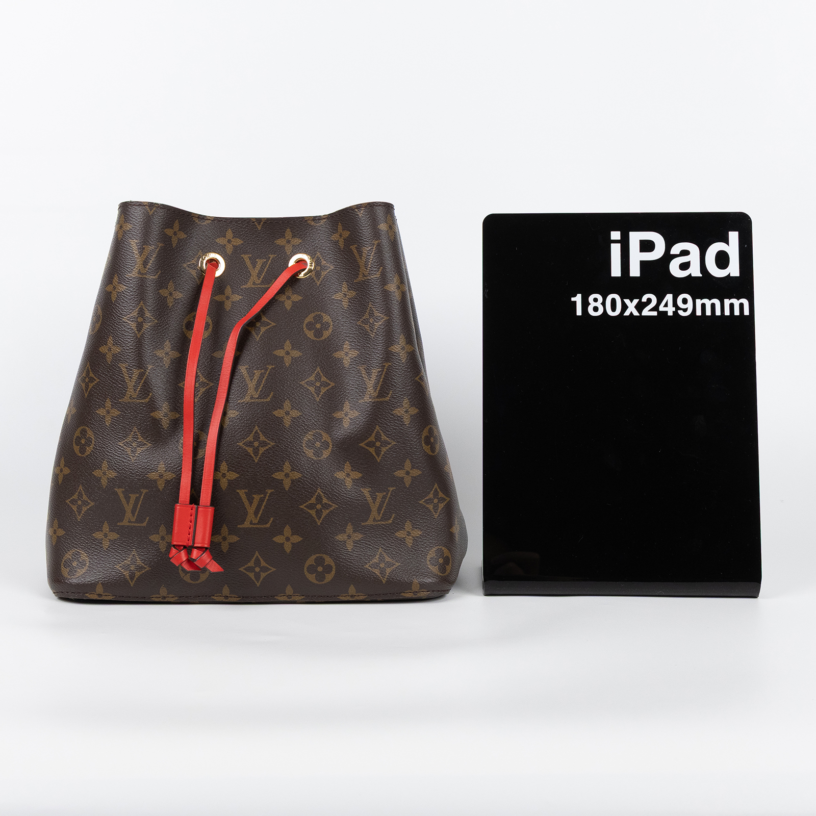 路易威登 LOUIS VUITTON NéoNoé MM 經典帆布 肩背 水桶包 紅色 M44021 紅原花NEONOE水桶 防塵袋/背帶