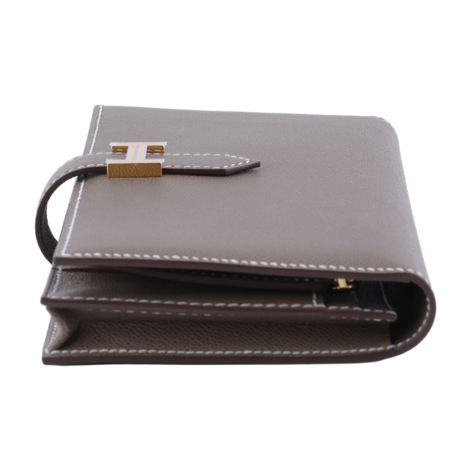愛馬仕 Hermes Bearn Soufflet 長夾 BEARNL W SN 011 BX W刻 大象灰BEARN長夾 原廠盒子
