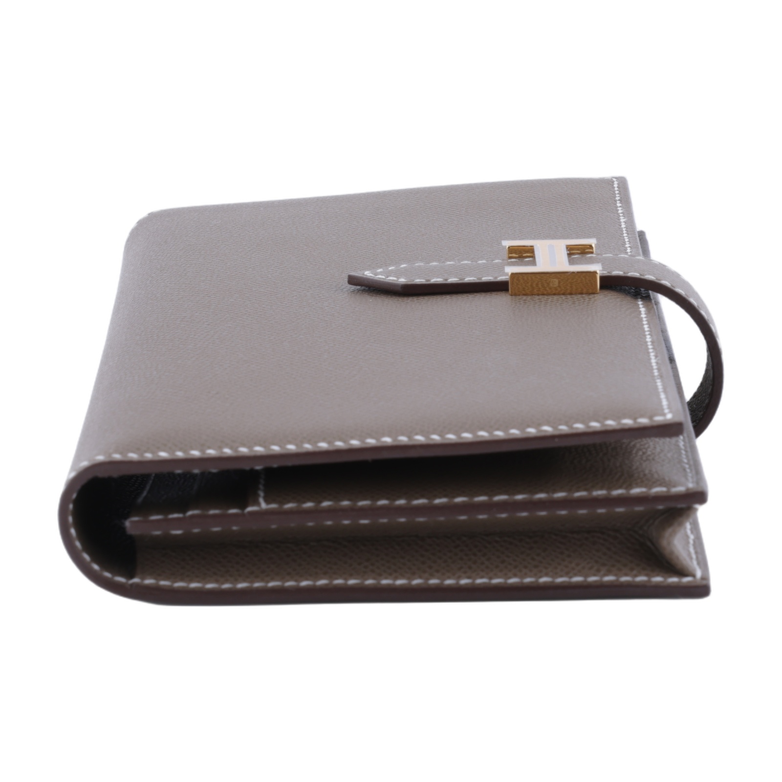 愛馬仕 Hermes Bearn Soufflet 長夾 BEARNL W SN 011 BX W刻 大象灰BEARN長夾 原廠盒子