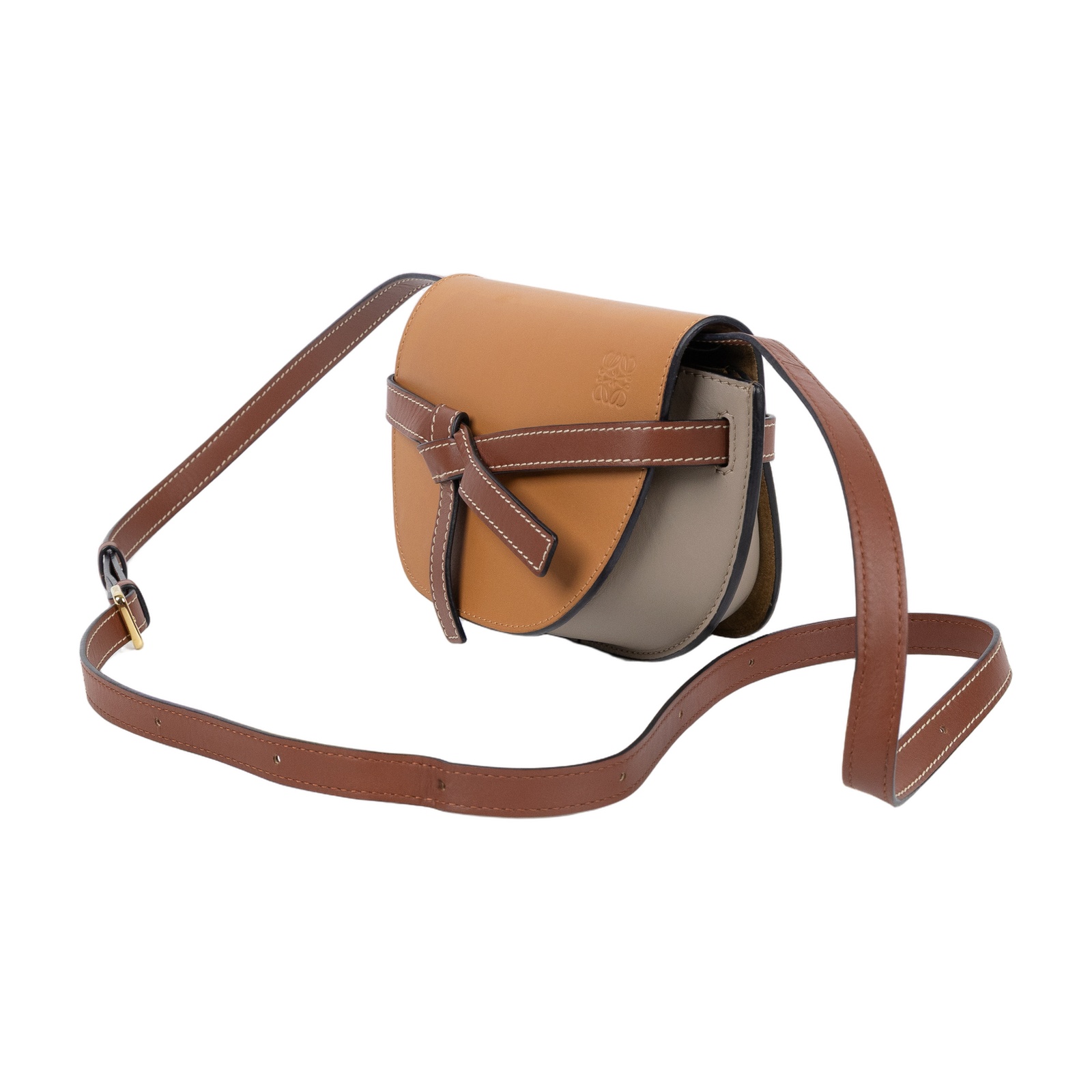 羅意威 LOEWE Mini Gate Dual bag 迷你 小牛皮 肩背包 A650N46X08 焦糖雙色MINI GATE 防塵袋