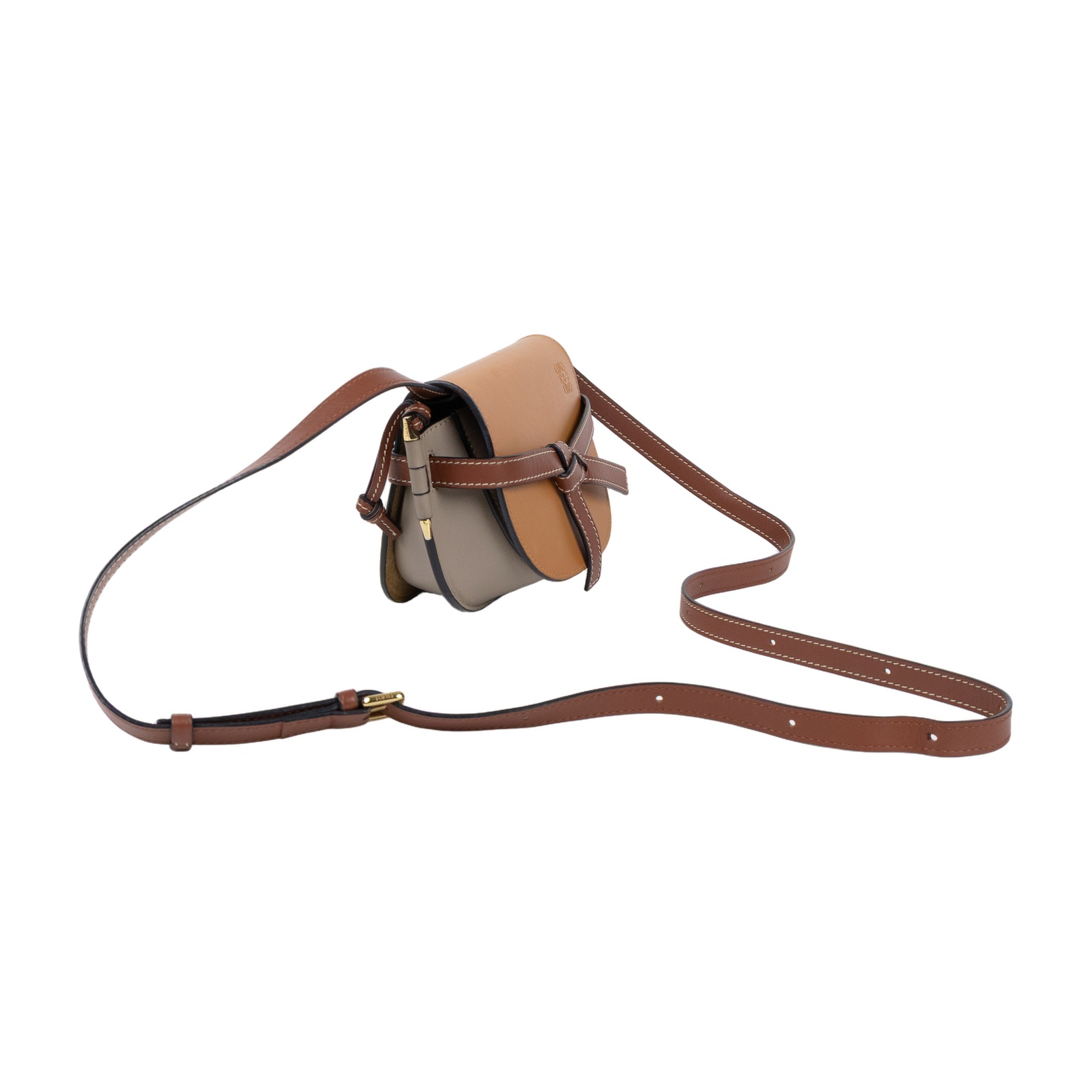 羅意威 LOEWE Mini Gate Dual bag 迷你 小牛皮 肩背包 A650N46X08 焦糖雙色MINI GATE 防塵袋