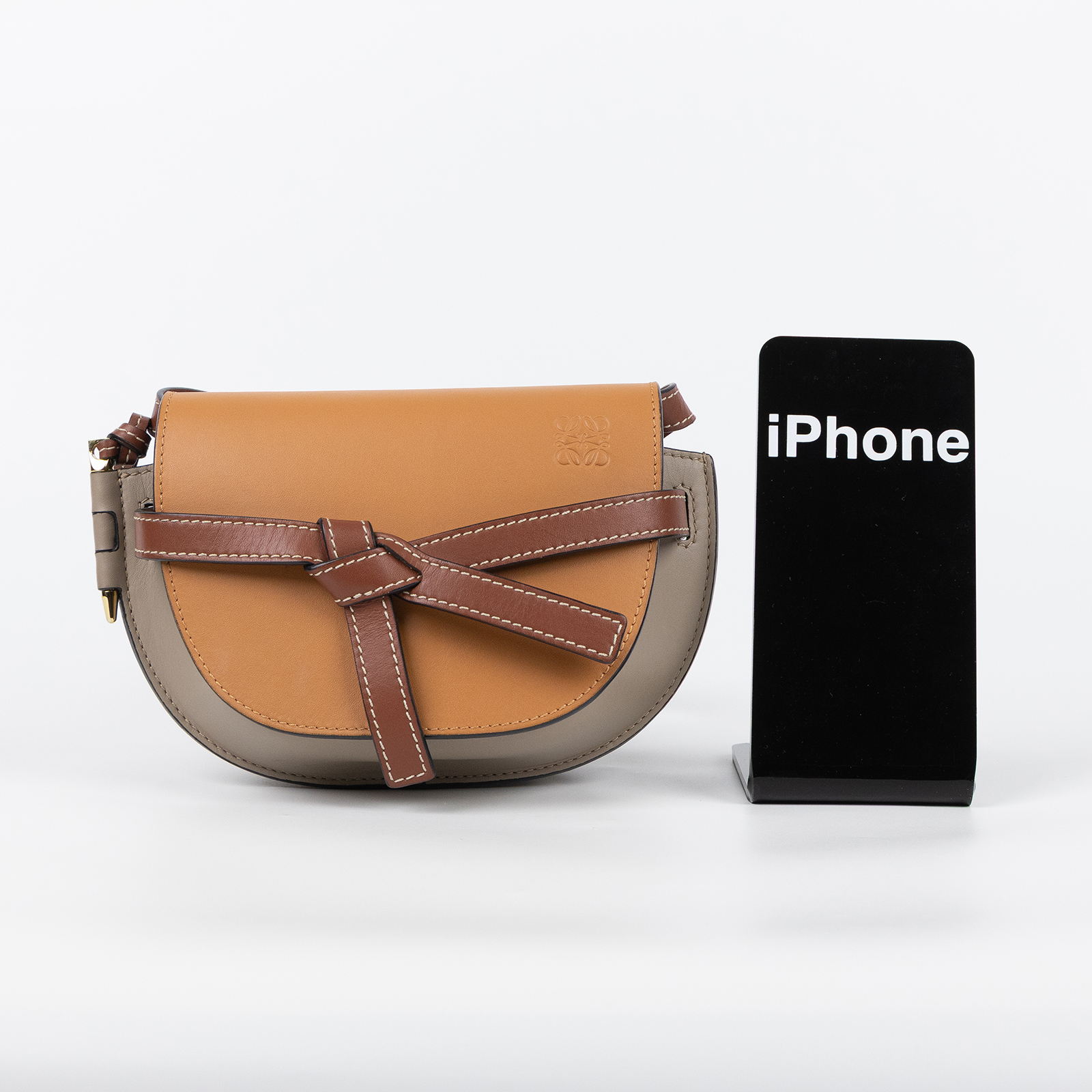 羅意威 LOEWE Mini Gate Dual bag 迷你 小牛皮 肩背包 A650N46X08 焦糖雙色MINI GATE 防塵袋