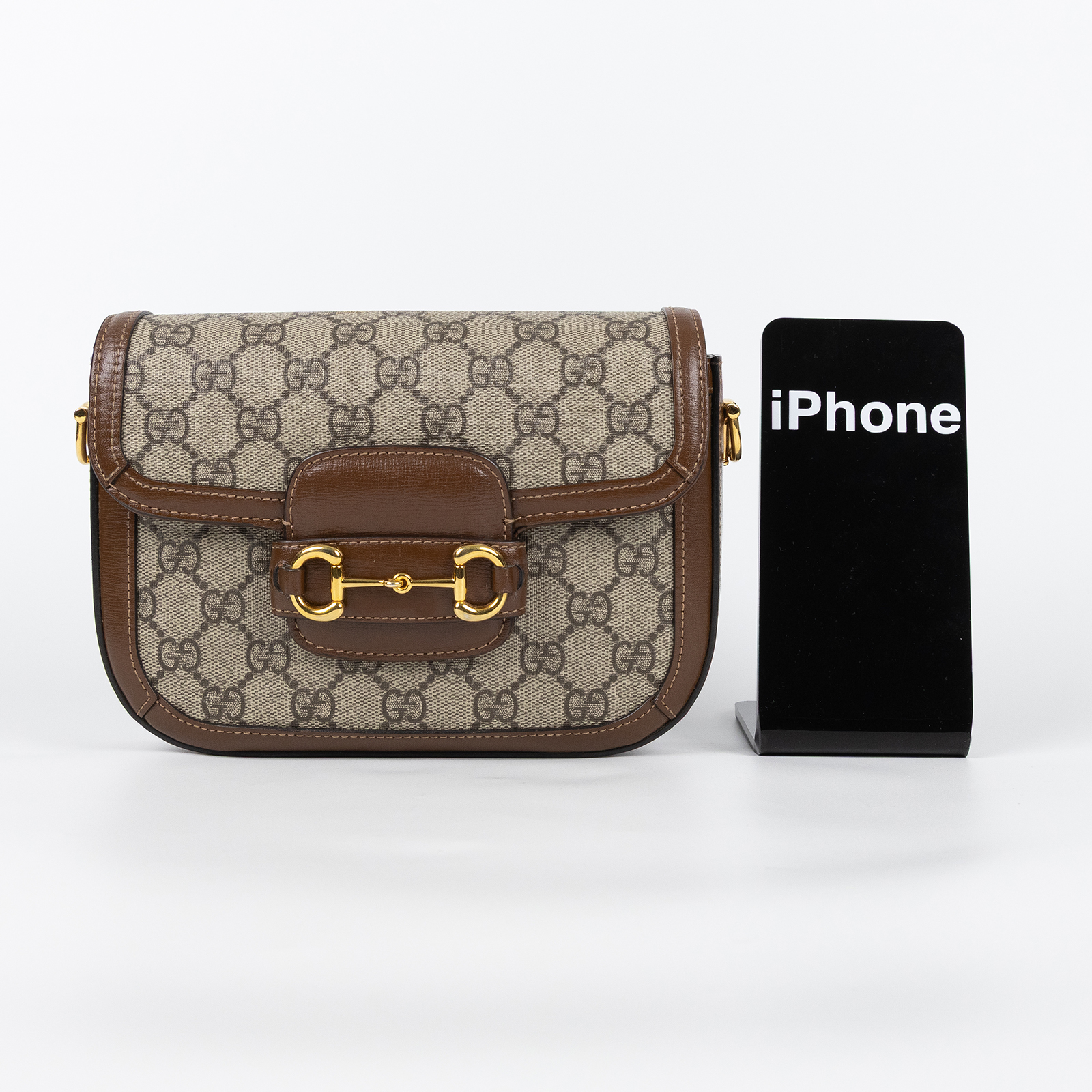 古馳 GUCCI Horsebit 1955 迷你 馬鞍包 658574 HUHHG 棕1955 MINI 原廠盒子/防塵袋/背帶2