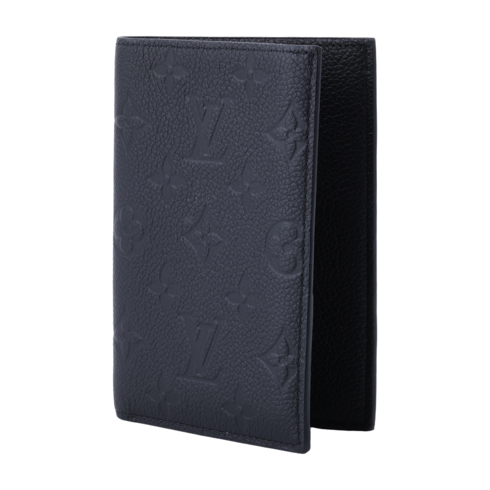 路易威登 LOUIS VUITTON 護照封套 壓花牛皮 黑色 M63914 晶片款 黑原花壓紋護照夾 無附屬品