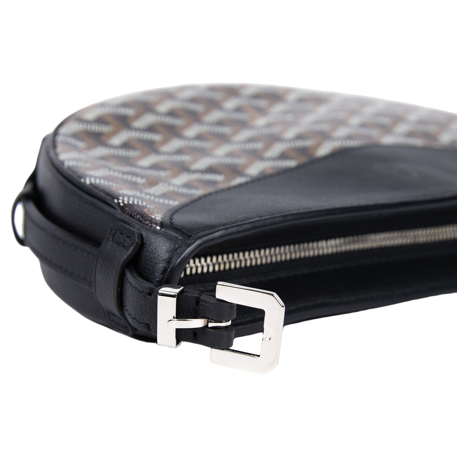 高雅德 GOYARD Goyard Hirondelle PM 半月斜背包 HIRONDPMLTY 黑Hirondelle半月單肩包 背帶
